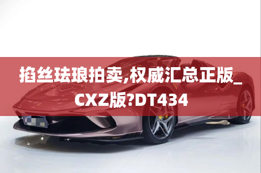 掐丝珐琅拍卖,权威汇总正版_CXZ版?DT434