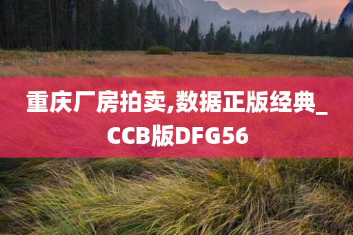 重庆厂房拍卖,数据正版经典_CCB版DFG56