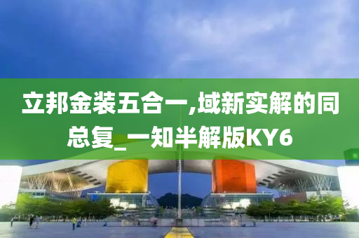 立邦金装五合一,域新实解的同总复_一知半解版KY6