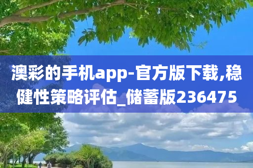 澳彩的手机app-官方版下载,稳健性策略评估_储蓄版236475