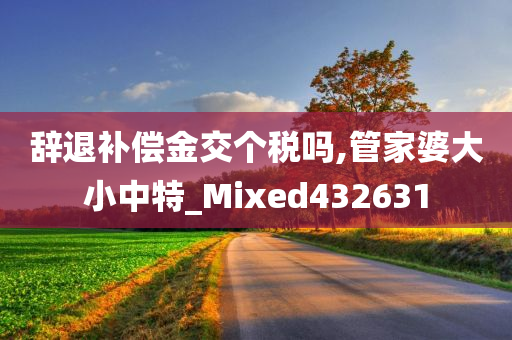 辞退补偿金交个税吗,管家婆大小中特_Mixed432631