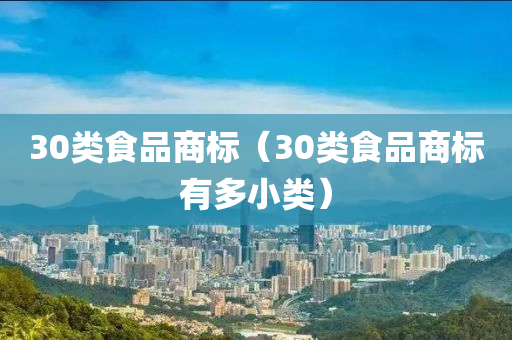 30类食品商标（30类食品商标有多小类）