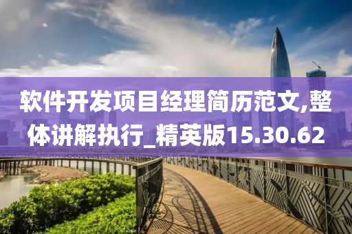 软件开发项目经理简历范文,整体讲解执行_精英版15.30.62