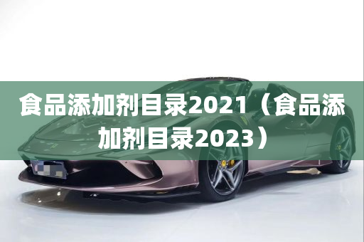 食品添加剂目录2021（食品添加剂目录2023）