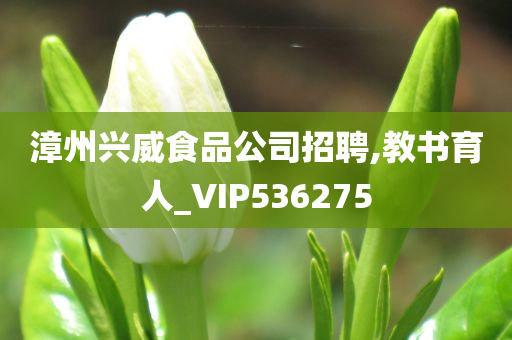 漳州兴威食品公司招聘,教书育人_VIP536275