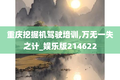 重庆挖掘机驾驶培训,万无一失之计_娱乐版214622