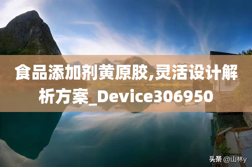 食品添加剂黄原胶,灵活设计解析方案_Device306950