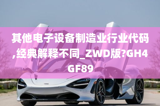 其他电子设备制造业行业代码,经典解释不同_ZWD版?GH4GF89