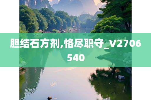 胆结石方剂,恪尽职守_V2706540