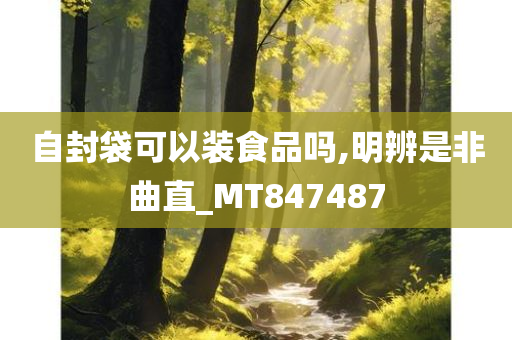 自封袋可以装食品吗,明辨是非曲直_MT847487