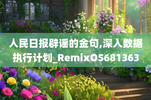 人民日报辟谣的金句,深入数据执行计划_RemixOS681363