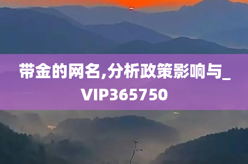 带金的网名,分析政策影响与_VIP365750