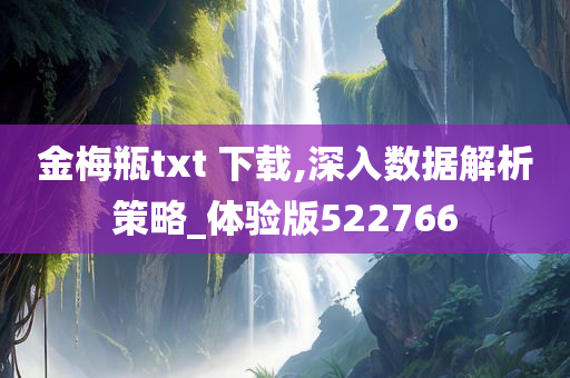 金梅瓶txt 下载,深入数据解析策略_体验版522766