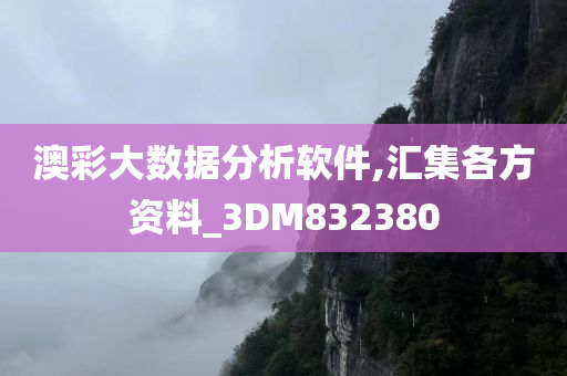 澳彩大数据分析软件,汇集各方资料_3DM832380