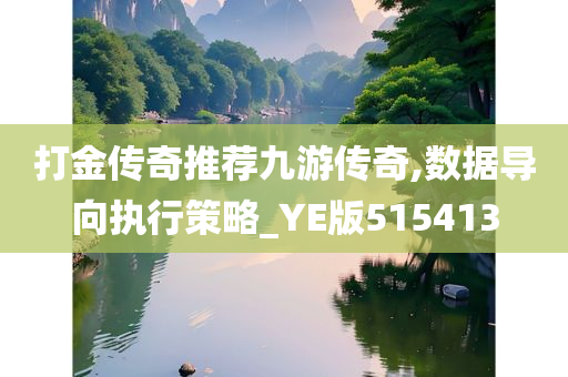 打金传奇推荐九游传奇,数据导向执行策略_YE版515413