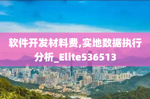 软件开发材料费,实地数据执行分析_Elite536513