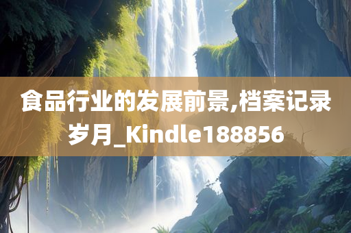 食品行业的发展前景,档案记录岁月_Kindle188856