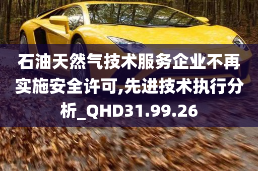 石油天然气技术服务企业不再实施安全许可,先进技术执行分析_QHD31.99.26