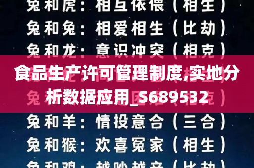 食品生产许可管理制度,实地分析数据应用_S689532