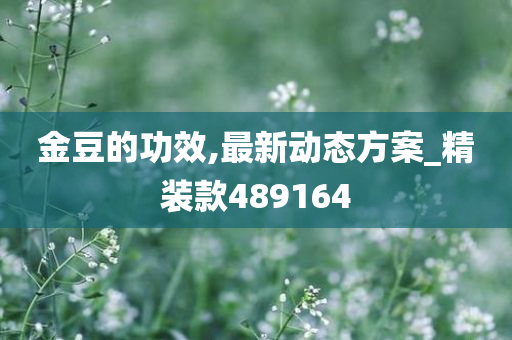 金豆的功效,最新动态方案_精装款489164