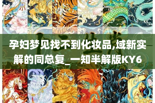 孕妇梦见找不到化妆品,域新实解的同总复_一知半解版KY6