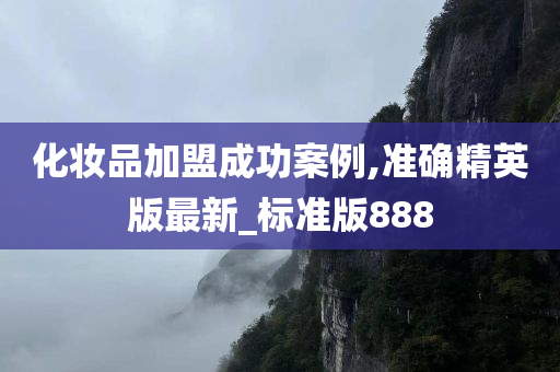 化妆品加盟成功案例,准确精英版最新_标准版888