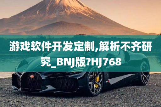 游戏软件开发定制,解析不齐研究_BNJ版?HJ768