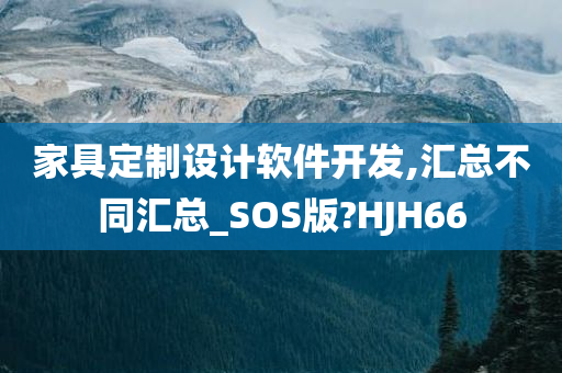 家具定制设计软件开发,汇总不同汇总_SOS版?HJH66