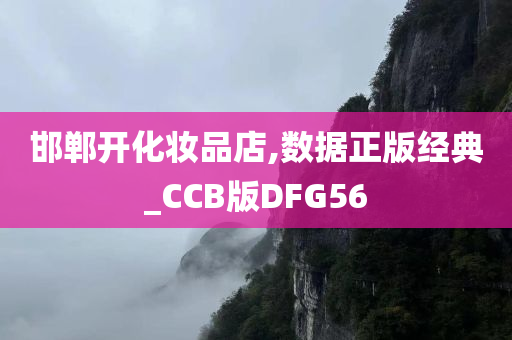 邯郸开化妆品店,数据正版经典_CCB版DFG56