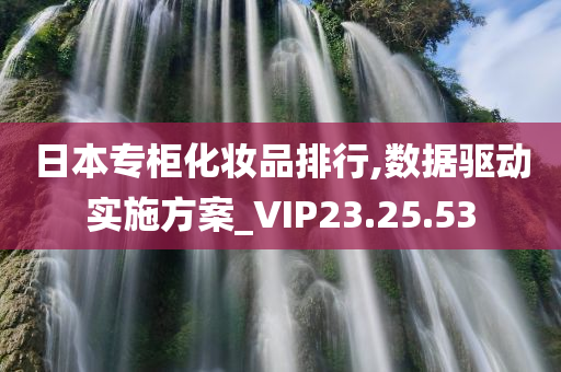 日本专柜化妆品排行,数据驱动实施方案_VIP23.25.53