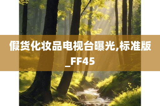 假货化妆品电视台曝光,标准版_FF45