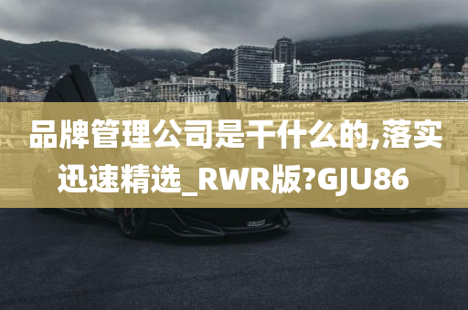 品牌管理公司是干什么的,落实迅速精选_RWR版?GJU86