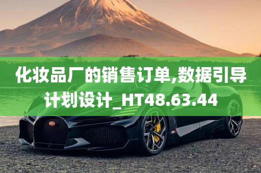 化妆品厂的销售订单,数据引导计划设计_HT48.63.44