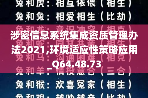 涉密信息系统集成资质管理办法2021,环境适应性策略应用_Q64.48.73