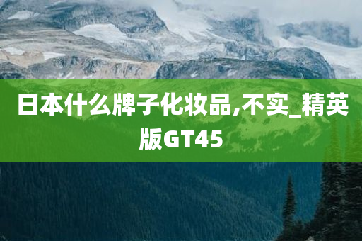 日本什么牌子化妆品,不实_精英版GT45