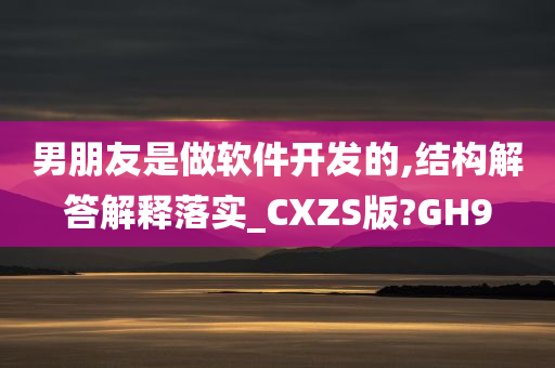 男朋友是做软件开发的,结构解答解释落实_CXZS版?GH9