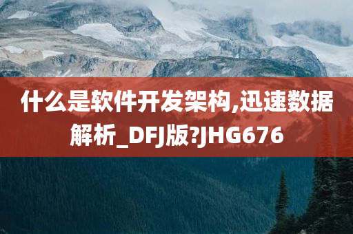 什么是软件开发架构,迅速数据解析_DFJ版?JHG676