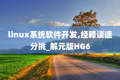 linux系统软件开发,经释读速分挑_解元版HG6