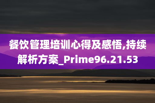 餐饮管理培训心得及感悟,持续解析方案_Prime96.21.53