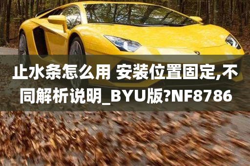 止水条怎么用 安装位置固定,不同解析说明_BYU版?NF8786