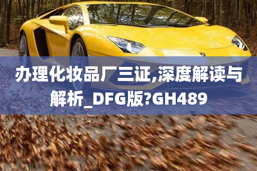 办理化妆品厂三证,深度解读与解析_DFG版?GH489