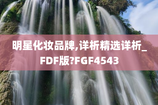 明星化妆品牌,详析精选详析_FDF版?FGF4543