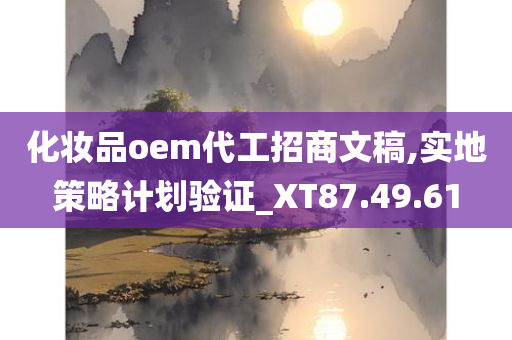 化妆品oem代工招商文稿,实地策略计划验证_XT87.49.61